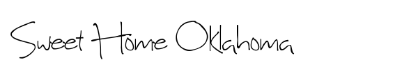 Sweet Home Oklahoma font preview